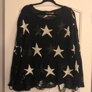 Wildfox Gauze Sweater w/Stars